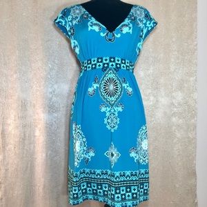 🦋INC International Concepts vibrant jeweled dress